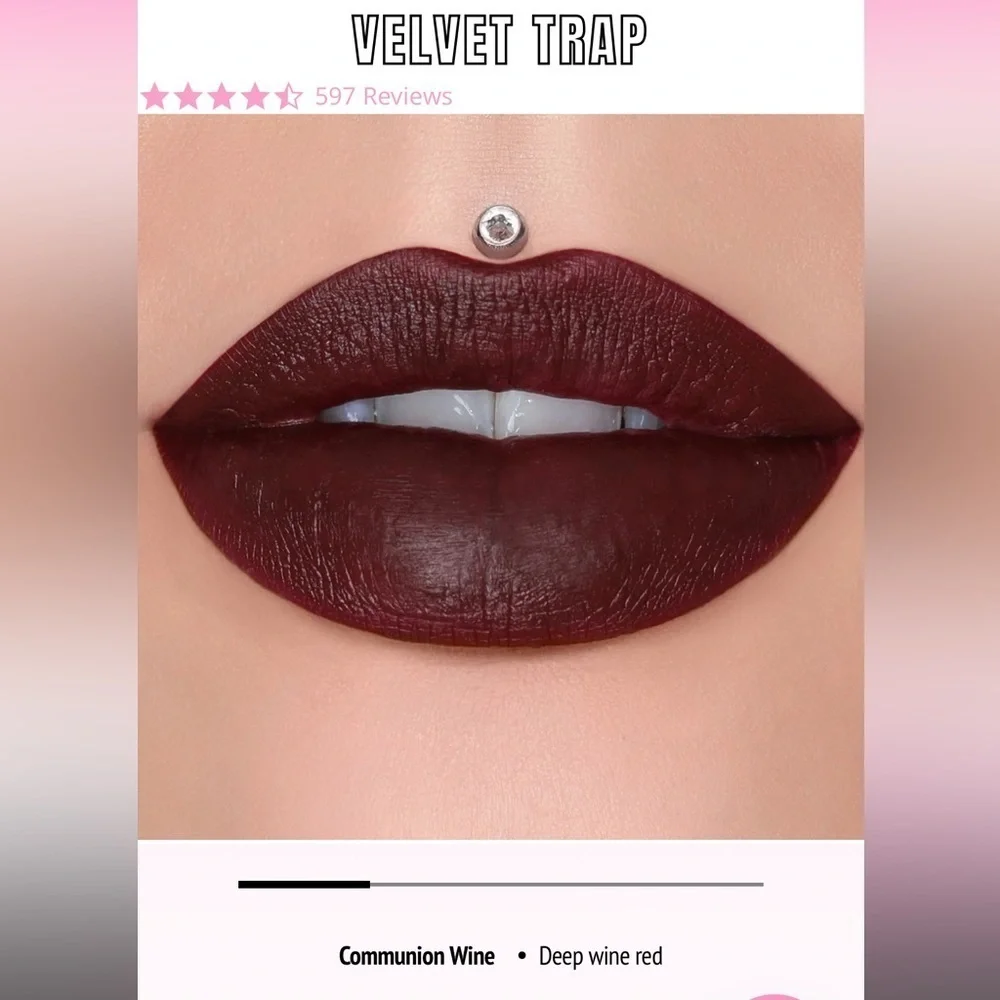 Jeffree Star Velvet Trap lipstick in color Communion Wine. New!